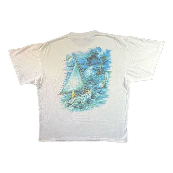 Vintage 90s Caribbean Soul Calm Before The Storm Tee - Picture 3 of 8